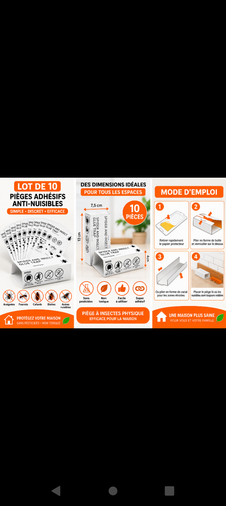 Pièges Adhésifs Anti-Nuisibles – Lot de 10
