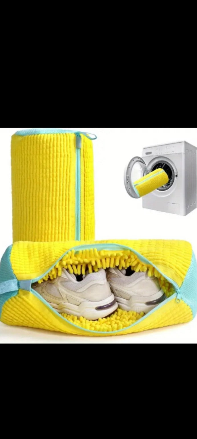 Sac de lavage jaune pour chaussures
