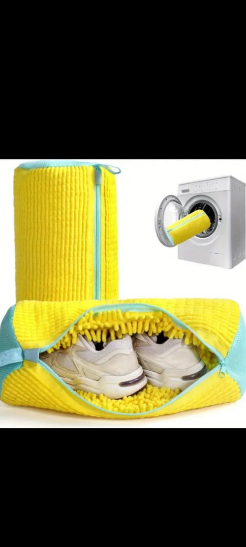 Sac de lavage jaune pour chaussures